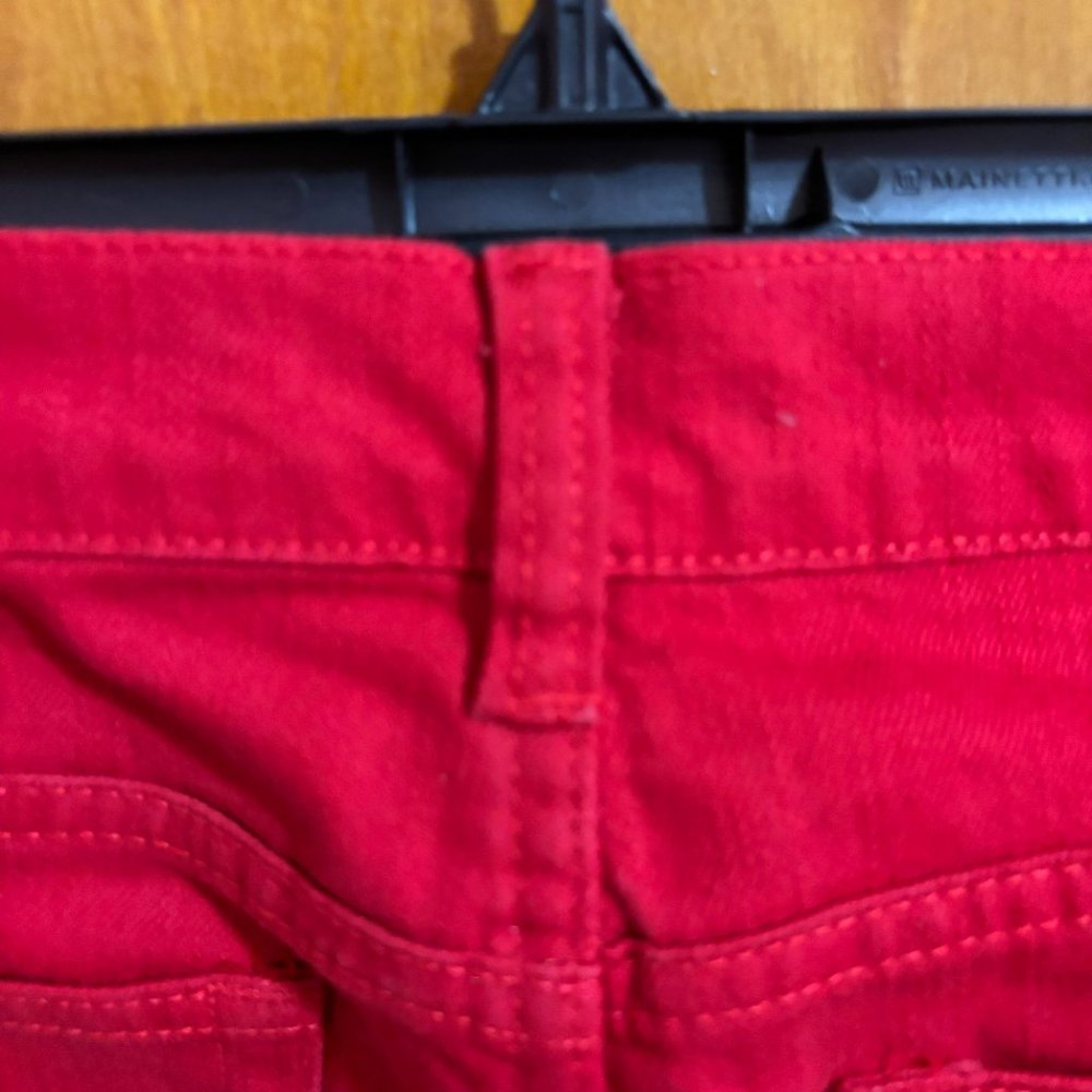 WOMEN'S CHAPS CAPRI STRETCH JEANS RED COLOR SIZE 8 - Picture 10 of 13